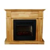 Semineu electric, cu aeroterma 2000 W, din MDF stejar, 90 x 80,5 x 26 cm